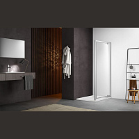 Душевая дверь Aquatek AQ ARI PI 10020CH прозрачное стекло, хром