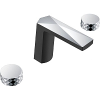 Смеситель Boheme Venturo 150-BCR-DIAMOND для раковины, ручка Diamond, черный/хром