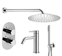 Душевой комплект Plumberia Selection Ixo KITXOT18CR53 для ванны, c термостатическим смесителем, хром