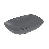 Раковина накладная Villeroy & Boch Loop & Friends 4A4901i4 56x38 CeramicPlus Graphite