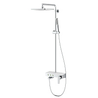 Душевая стойка Teska Niagara NG3501C хром/белое стекло