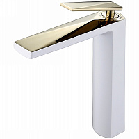 Смеситель Boheme Venturo 382-W для раковины, белый/золото