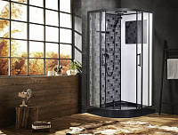 Душевая кабина Esbano ESKBB90CR 90x90 черный матовый