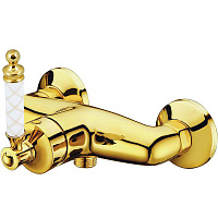 Смеситель Boheme Vogue 214-MR-W для душа, золото/белый Murano