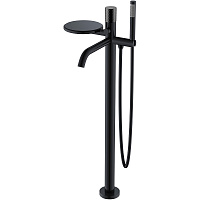 Смеситель Boheme Stick 129-BB для ванны, напольный, ручка Diamond, черный