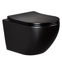 Унитаз подвесной Splendy Light LI10152VTYBM с микролифтом, черный матовый