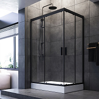 Душевой уголок AM.PM Gem W90G-404-120280-BT 120х80 профиль черный матовый