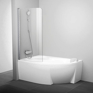 Шторка на ванну Ravak Chrome CVSK1 ROSA 140/150 L 7QLM0C00Y1 хром