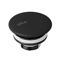 Донный клапан Alice Unica PIL00608 черный матовый
