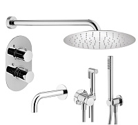 Душевой комплект Plumberia Selection Ixo KITZXOT19CR260 для ванны, c термостатическим смесителем, хр