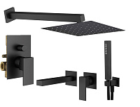 Душевой комплект Plumberia Selection Tag KITTG15NO220 для ванны, черный матовый