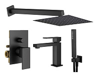 Душевой комплект Plumberia Selection Tag KITTG15NO53 для ванны, черный матовый