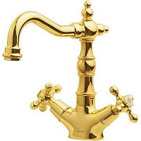 Смеситель Boheme Tradizionale oro 292-BSW для раковины, золото/черный Swarovski