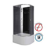 Душевая кабина Niagara Eco E90/80/40L/TN/BK 90x80x195 L стекло тонированное/профиль серебро