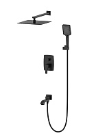 Душевой комплект Wonzon & Woghand Flex WW-88939072-MB черный