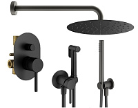 Душевой комплект Plumberia Selection Ixo KITZXO15NO для ванны, черный матовый