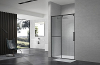 Душевая дверь Terminus Альба 01 1DS140х220B 140х220 чёрный матовый