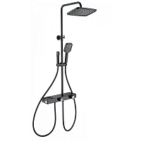 Душевая система Wonzon & Woghand WW-B4161-MB с термостатом, черный матовый