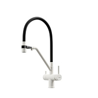 Смеситель для кухонной мойки Sancos Dora SC4003GR белый гранит/черный