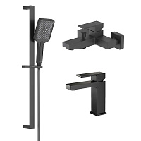 Душевой комплект Aquatek Либра 3 в 1 AQ1630MB черный матовый