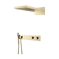 Душевой комплект Boheme Zodiac 133-G для душа, с термостатом, золото