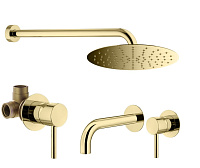 Душевой комплект Plumberia Selection Ixo KITXO01OR210 для ванны, золото 24 карат
