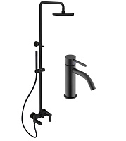 Душевой комплект Paffoni Light KITCOL632NO71 черный матовый