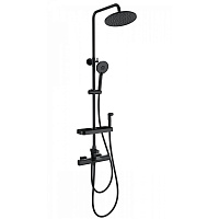 Душевая система Wonzon & Woghand WW-C3017-A-MB с термостатом, черный матовый