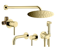 Душевой комплект Plumberia Selection Ixo KITZXO01OR210 для ванны, золото 24 карат
