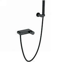 Смеситель Boheme Stick 123-BB для ванны, ручка Diamond, черный