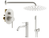 Душевой комплект Plumberia Selection Ixo KITXO15BO53 для ванны, белый матовый