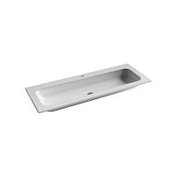 Раковина накладная Ceramicanova Grace CN7017 121x45.7x13.7 одно отверстие, белый