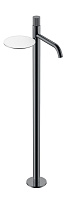 Смеситель Boheme Stick 120-SGM.3 для раковины, ручка Linea, оружейная сталь глянцевая