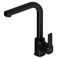 Смеситель GPD Pedra MTE160-S для кухонной мойки, черный матовый