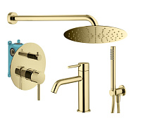 Душевой комплект Plumberia Selection Ixo KITXO18OR53 для ванны, золото 24 карат