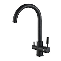 Смеситель Aquanika Comfort AQC06BL для кухонной мойки, под питьевую воду, графит