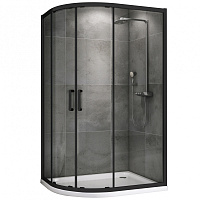 Душевой уголок ABBER Schwarzer Diamant AG01129B прозрачное/черный
