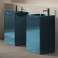 Раковина Dea Design Pedestal Basin DD2024 495 R11 88x49,5x45 напольная, Glasstech, dark blue