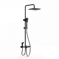 Душевая система Wonzon & Woghand WW-B3310-MB с термостатом, черный матовый