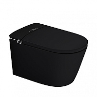 Унитаз подвесной ABBER Bequem AC1121SMB с функцией биде, черный матовый