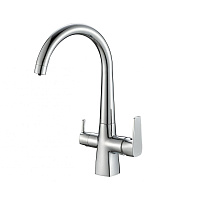 Смеситель Zorg Steel Hammer SH 819 CR для кухонной мойки, хром