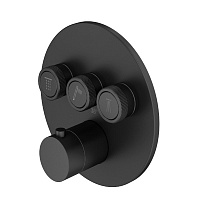 Смеситель Plumberia Selection PSBOX PSB1903NO для душа, на 3 выхода(внешняя часть), черный матовый