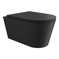 Чаша для подвесного унитаза Alice Hide 31170108 безободковый, черный матовый