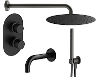 Душевой комплект Plumberia Selection Ixo KITXOT19NO260KING для ванны, c термостатическим смесителем,