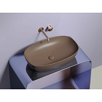 Раковина накладная Ceramicanova Element CN6049MDB 60x38x13.8 темно-коричневый матовый