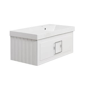 Тумба с раковиной La Fenice Cubo FNC-01-CUB-B-90 R Bianco белый матовый