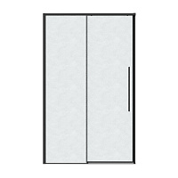 Душевая дверь Grossman Galaxy 100.K33.01.130.21.02 129-130x195 шиншилла/черный матовый