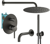 Душевой комплект Plumberia Selection Ixo KITXO19GR60 для ванны, графит матовый