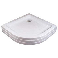 Поддон для душа Ravak Kaskada RONDA-90 PU самонесущий с панелью, панель и поддон образуют одно целое