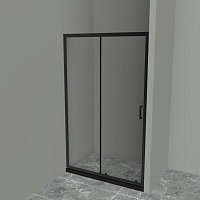 Душевая дверь BelBagno Uno UNO-195-BF-1-130-C-NERO прозрачное стекло